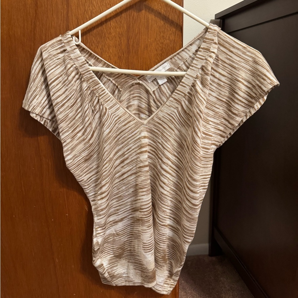 Striped V-Neck Women's Top